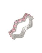 Silber/rosafarbener versilberter Patchworkring