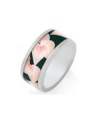 Bague Feuillage en plaqué Argent argenté/rose