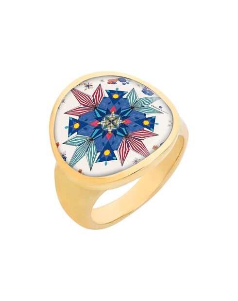 Acid Constellation Ring aus vergoldetem Gelbgold/mehrfarbig