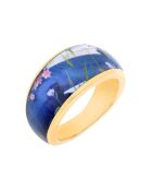 Ring Tokugawa Pounds aus Gelbgold/Blaugold