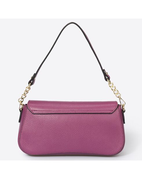 Sac porté épaule en Cuir raisin - 27x8x15 cm