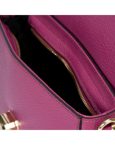 Sac porté épaule en Cuir raisin - 27x8x15 cm