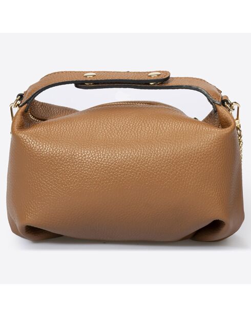Sac à main en Cuir Ellie cognac - 28x10x14 cm