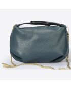 Sac à main en Cuir Ellie vert pétrole - 28x10x14 cm