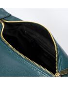Sac à main en Cuir Ellie vert pétrole - 28x10x14 cm