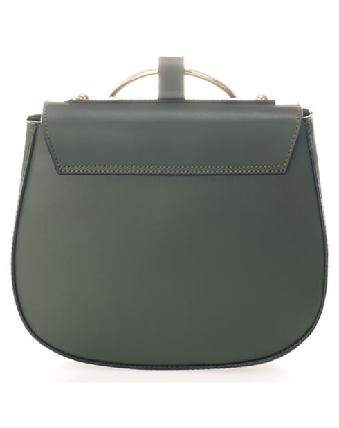 Sac bandoulière en Cuir vert - 22x8x20 cm
