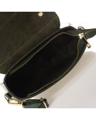Sac bandoulière en Cuir vert - 22x8x20 cm