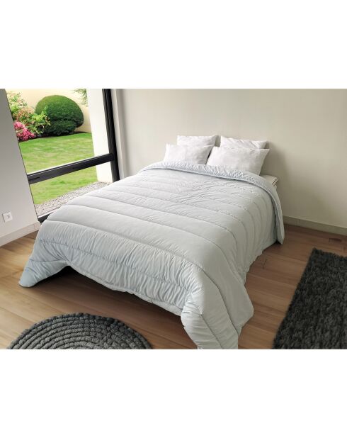 Couette Tempérée  Top Cool rayée blanc/bleu
