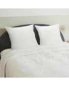 Oreiller moelleux Luxe satin de coton blanc - 60x60 cm