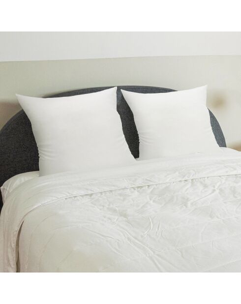 Oreiller moelleux Luxe satin de coton blanc - 60x60 cm