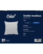 Oreiller moelleux Luxe satin de coton blanc - 60x60 cm
