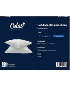 2 Oreillers moelleux anti-Static Moelleux blancs - 60x60 cm