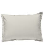 Taie d'oreiller unie en percale de coton ivoire - 50x70 cm