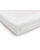 Protège matelas graté 2 faces, respirant et traité anti acariens blanc