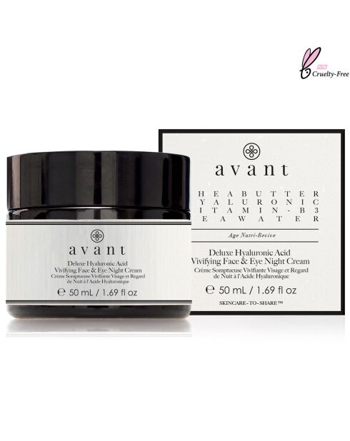 Crème Somptueuse Vivifiante Visage et Regard de Nuit à l'Acide Hyaluronique - 50 ml