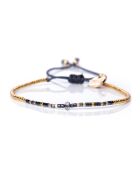 Gouden Frans-grijze armband B-1362 Grijs/taupe/gouden Miyuki Pearl