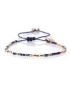 Bracelet Golden French Grey Eva Perle de Miyuki gris/taupe/doré