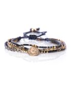Bracciale Fanny grigio francese dorato Miyuki Pearl Grey/Taupe/Gold Miyuki Pearl