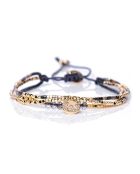 Gouden Franse grijze geweven armband Miyuki Pearl grijs/taupe/goud Miyuki Pearl