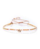 Bracelet Peach Nougat B-1828 Perle de Miyuki orange/nude/blanc/doré