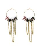 Boucles d'oreilles Naomie Tourmaline dorées