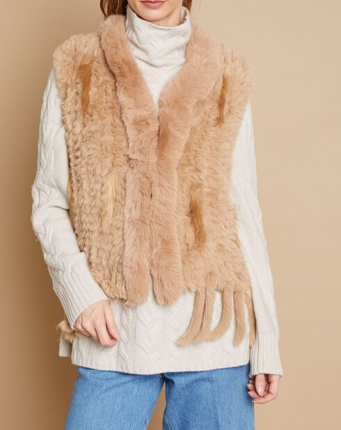 Gilet sans manches Loanne camel