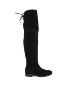 Cuissardes en Velours de Cuir Maria noires