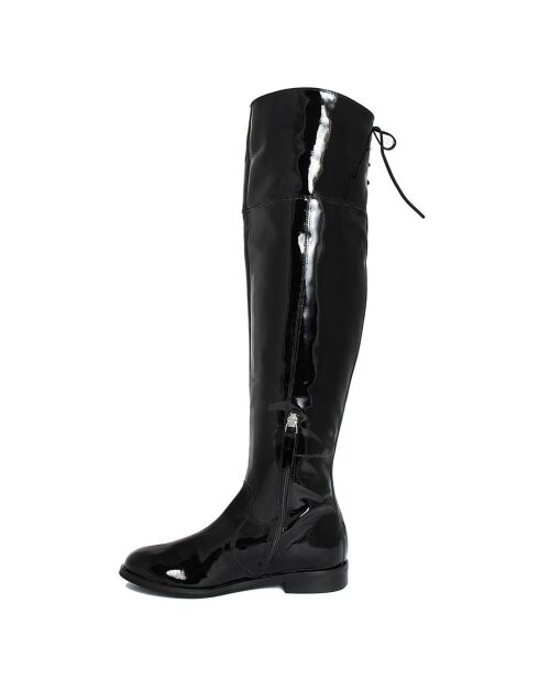 Cuissardes en Cuir Verni Blaise noires