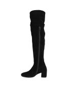 Cuissardes en Velours de Cuir Lya noires - Talon 6 cm