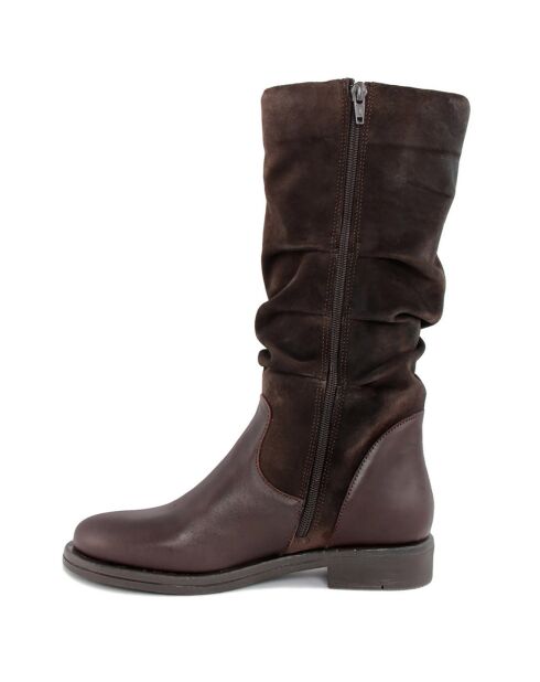 Bottes en Cuir Tamara marron