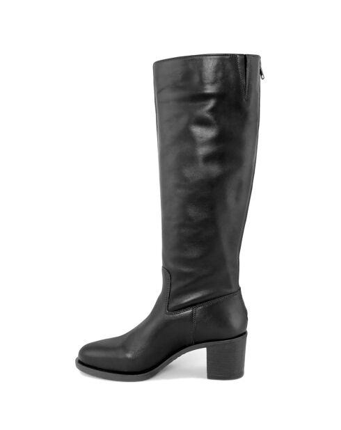 Bottes en Cuir Romy noires - Talon 6.5 cm