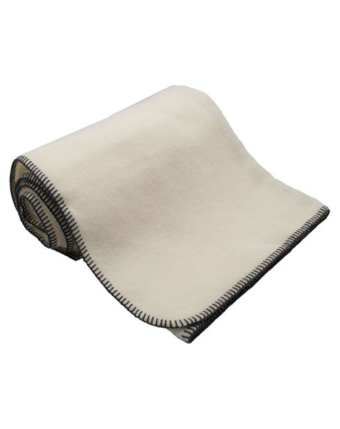 Coperta 100% lana Aspen in filato grigio bianco