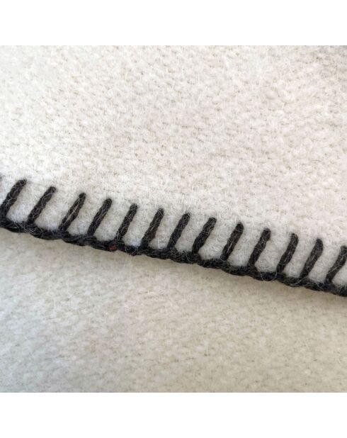 Coperta 100% lana Aspen in filato grigio bianco