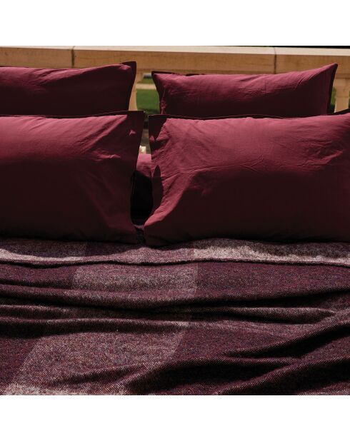 Glasgow-wollen deken met wijnvoering