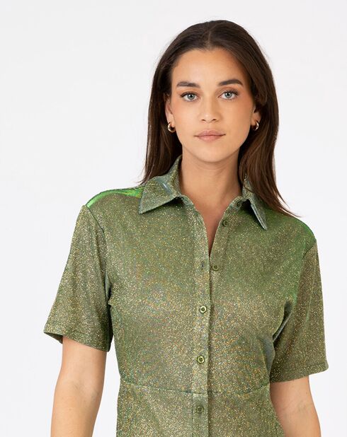 Combinaison lurex Eliza verte