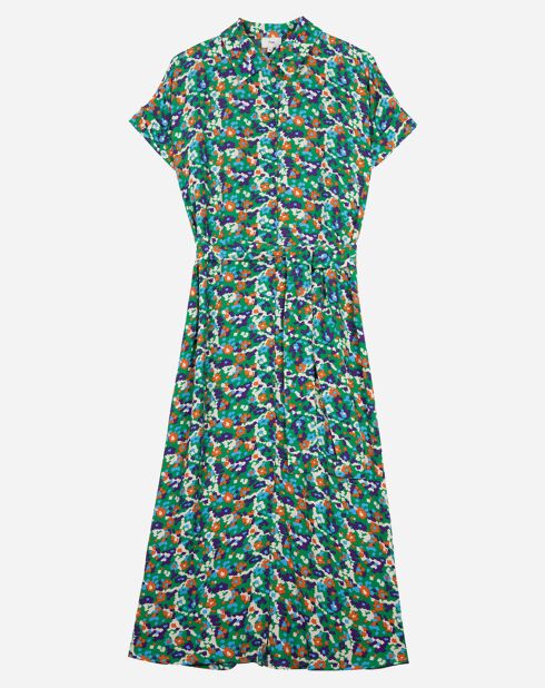 Robe Miliane vert/multicolore