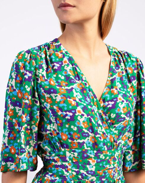 Robe Millow vert/multicolore
