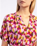 Robe Motta fuchsia/multicolore