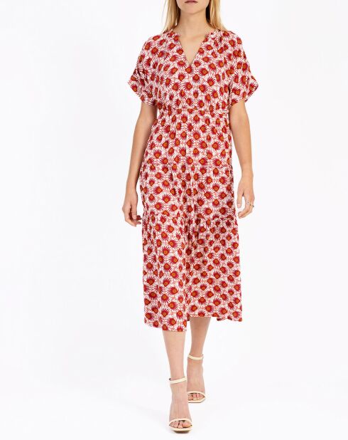 Robe Motta rouge/écru