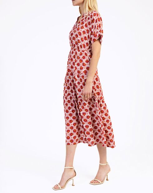 Robe Motta rouge/écru