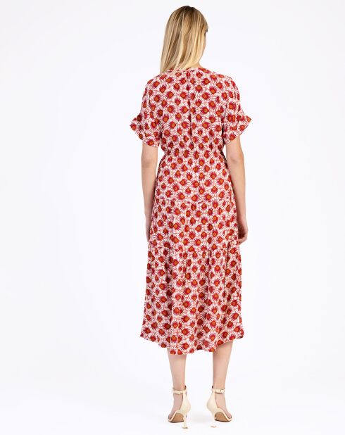 Robe Motta rouge/écru