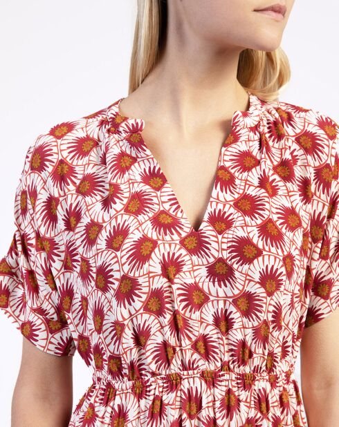 Robe Motta rouge/écru