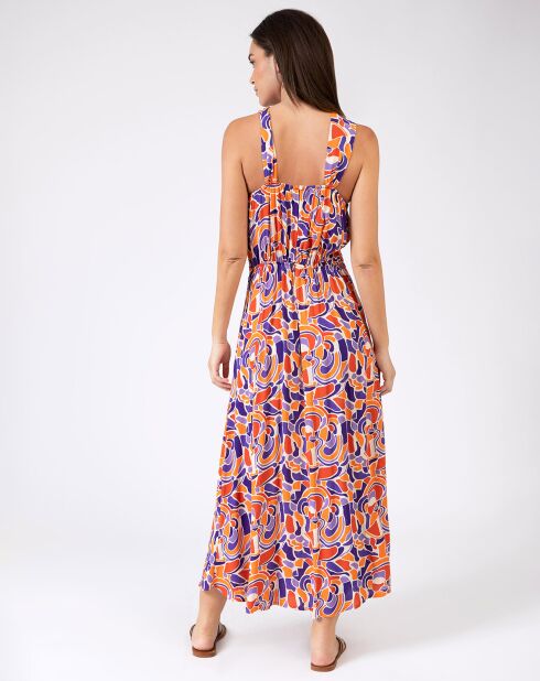 Robe Muguelle parme/multicolore