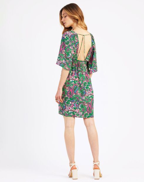 Robe Oliza vert/multicolore