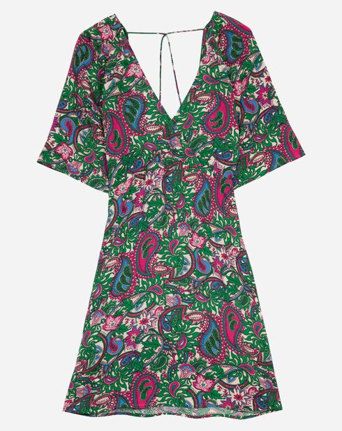 Robe Oliza vert/multicolore