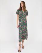 Robe Ombry vert/multicolore