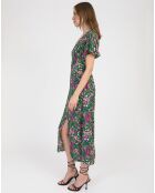 Robe Ombry vert/multicolore