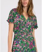 Robe Ombry vert/multicolore