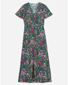 Robe Ombry vert/multicolore