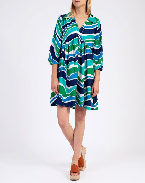 Robe Opio bleu/vert